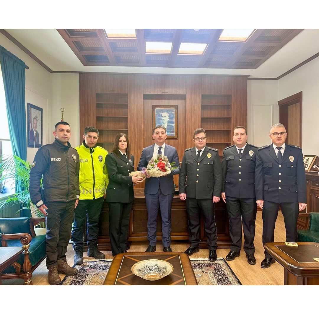 Kaymakam KAYA, Türk Polis Teşkilatı'nın 180.Yıl Dönümünde Emniyet Teşkilatını Makamında Ağırladı.