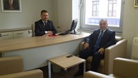Kaymakamımız Cengiz ÜNSAL' ın Ziraat Bankası Müdürlüğü Ziyareti
